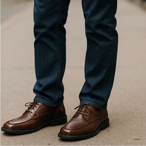 Nunn Bush Brown Oxford Shoes Classic Style Size 9.5